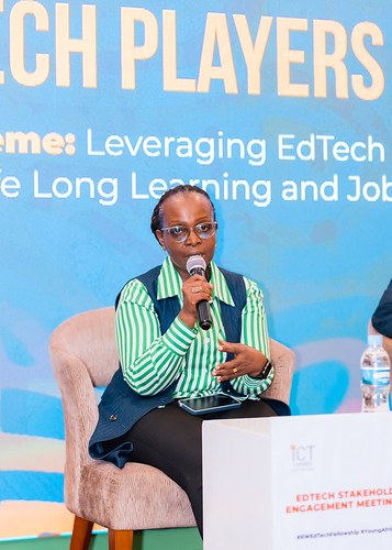 Dr. Diane Sengati of the Rwanda Basic Education Board during the panel discussion